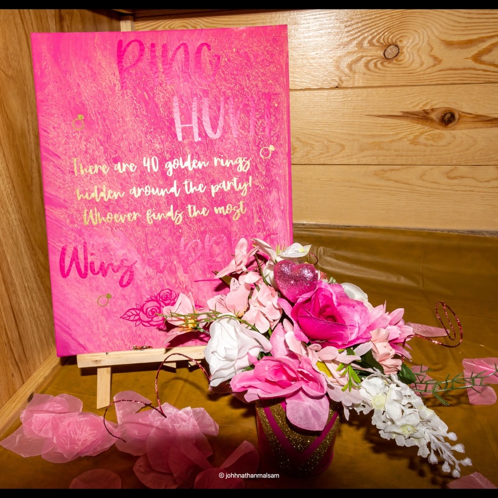 Cute bridal shower game ring hunt